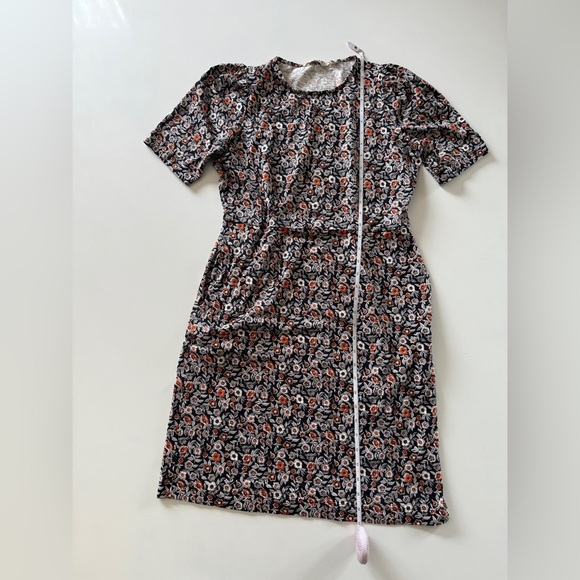 BODEN-Zoe Crew Neck Jersey Dress-Pockets-Floral-Fall-Office-Casual-Cotton-10L - Picture 9 of 16